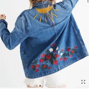 Madewell Strawberry Denim Jean Jacket